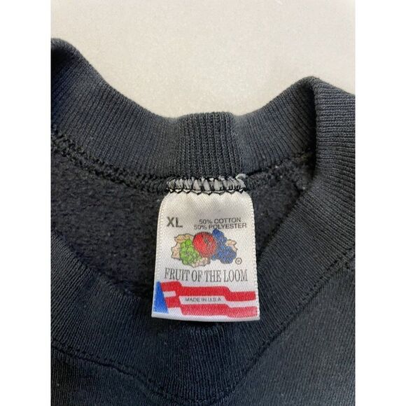 VINTAGE SPA Graphic Crewneck Sweatshirt Men Large Black USA 90s - Picture 6 of 7